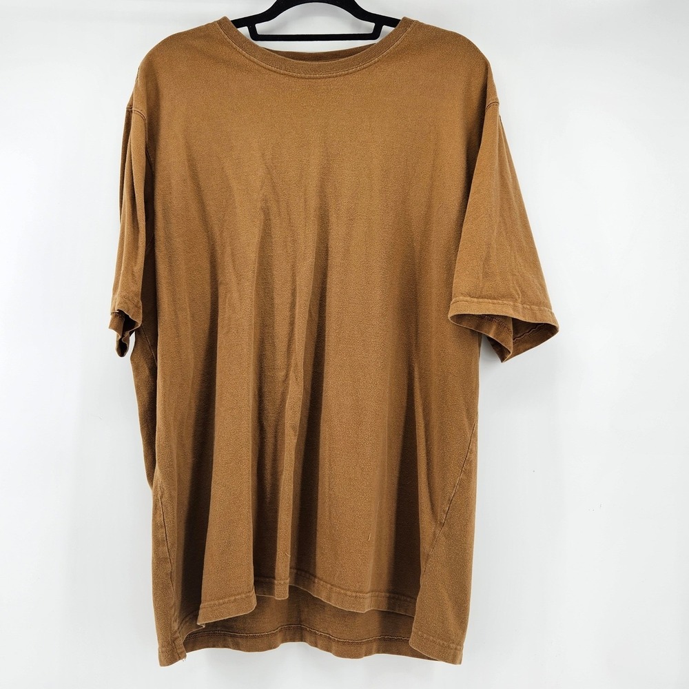 Duluth Trading Co Longtail T Relaxed Fit Brown Cotton Work T-Shirt Mens Large‎